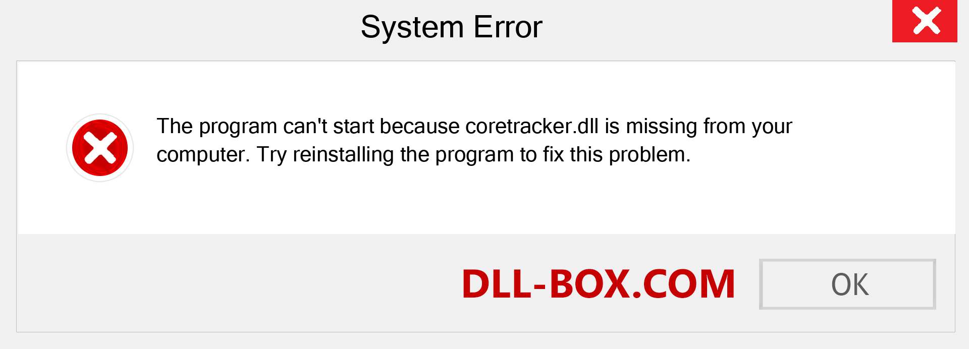  coretracker.dll file is missing?. Download for Windows 7, 8, 10 - Fix  coretracker dll Missing Error on Windows, photos, images